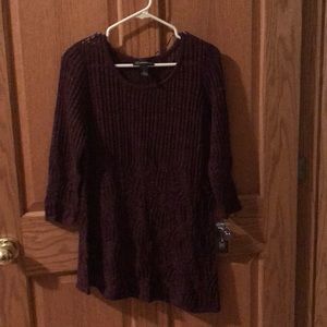Lightweight burgundy with sparkles sweater